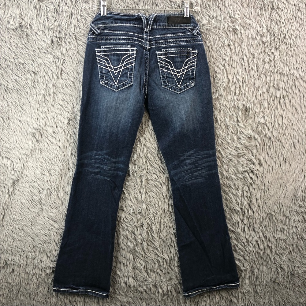 Vigoss Jeans Womens Size 27 Whiskered Denim Bootcut Jeans